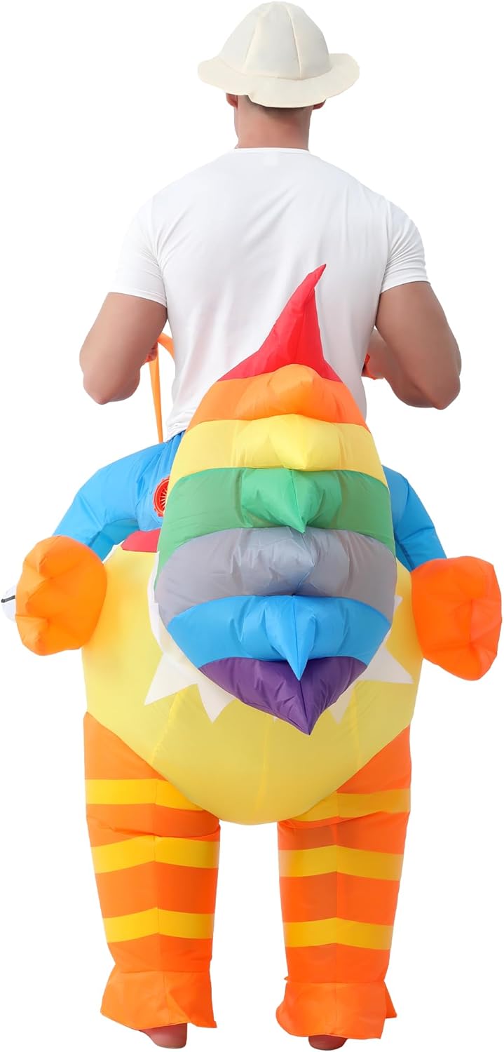 Inflatable Chicken Costume for Adult, Riding Rooster Suit, Air Blow Up Costumes for Men Women, Halloween, Christmas