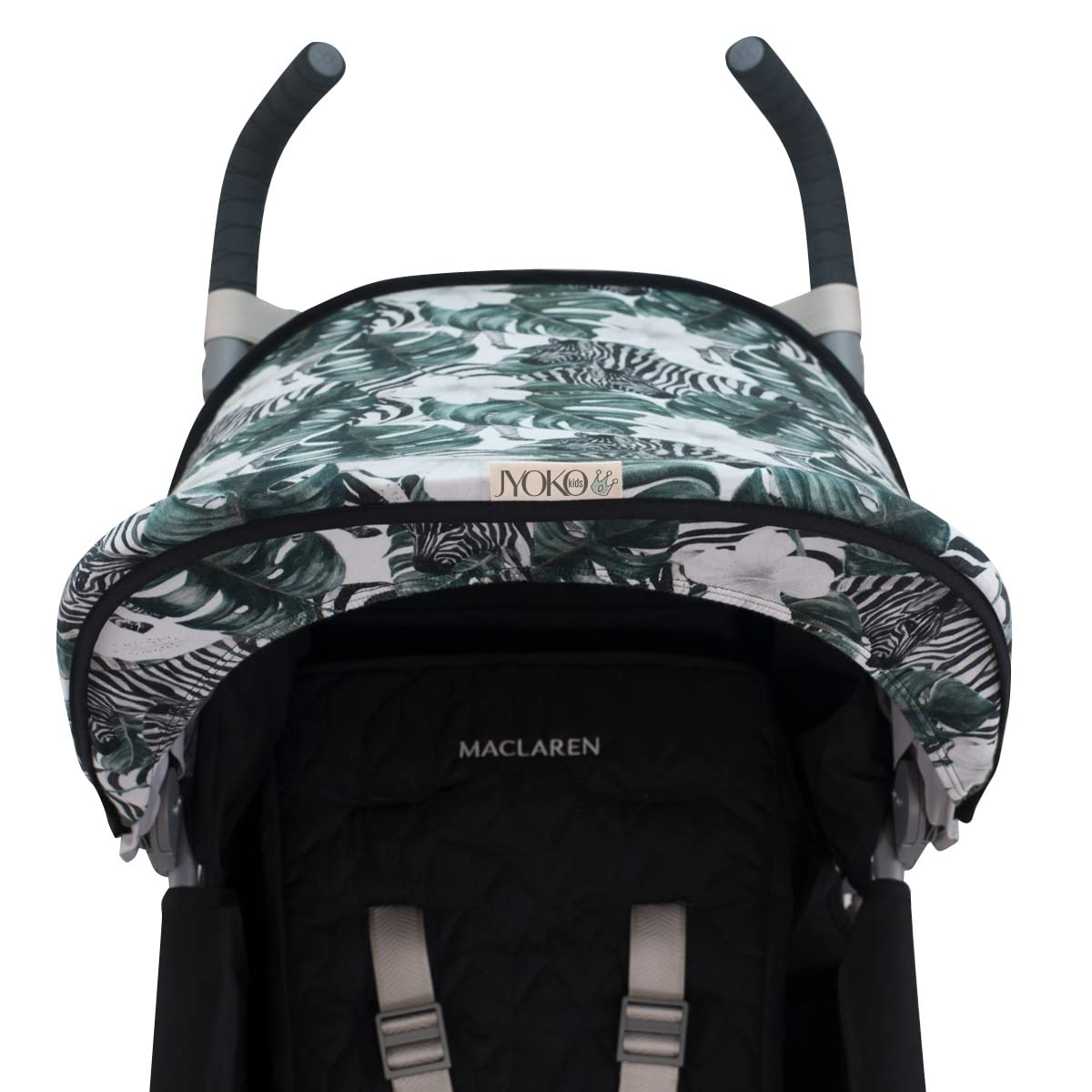 JYOKO KIDS Cubre capota de algodón Compatible con Maclaren Quest, Techno y Xt (ZEBRA)