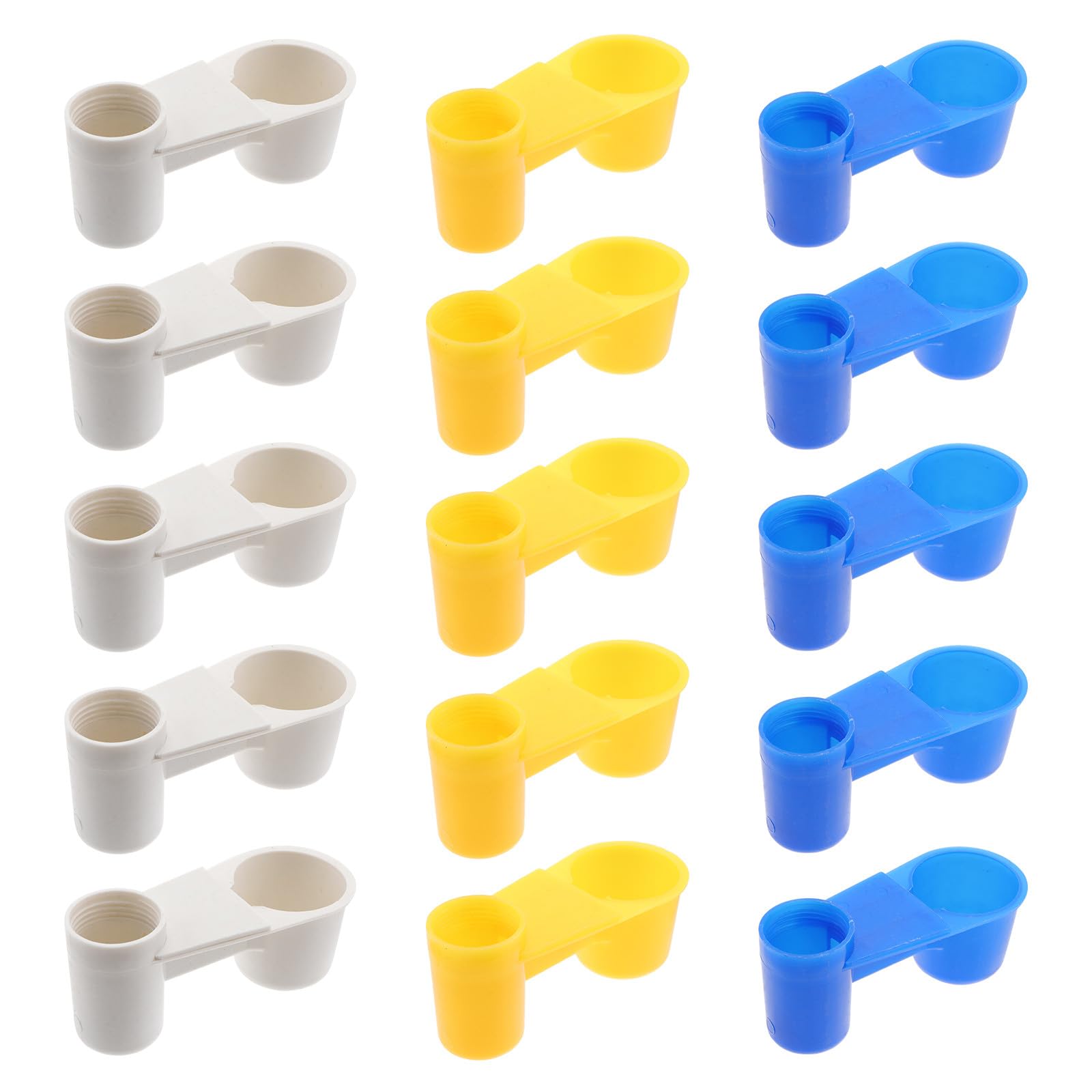 Distributore d Acqua per Uccelli 15 Pezzi Beverino per Colombi Doppia Bocca in Plastica Stabile per Alimentazione Pulita degli Uccelli