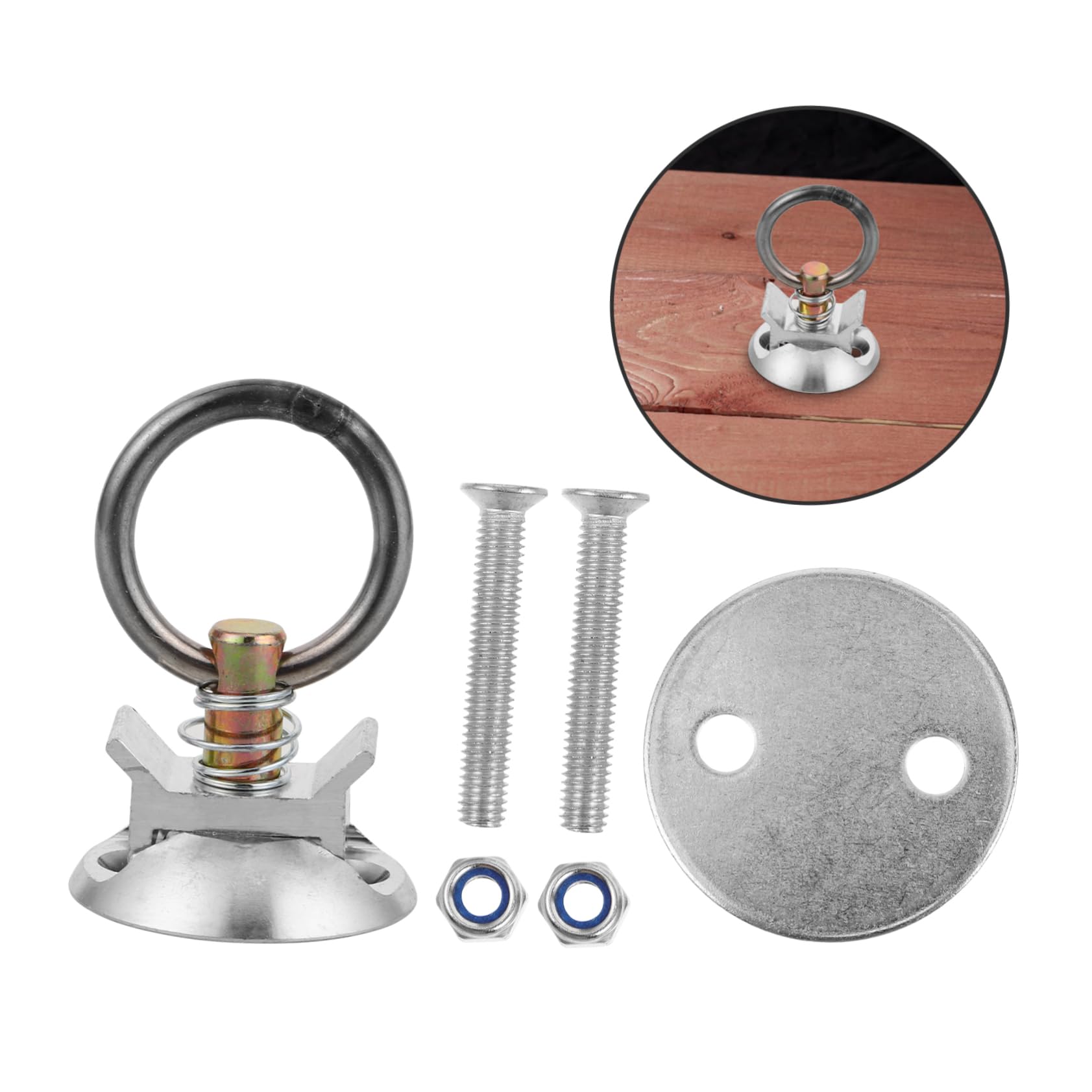 ABOOFAN 1juego Puntos De Anclaje Redondos Para Fijación Rápida De Carga De Vehículos Kit De Tornillos De Anclaje Para Transporte De Moto y Seguridad El Maletero