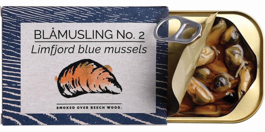 Fangst Blamuslinger No. 2 | Tinned Limfjord Blue Mussels Smoked in Cold Pressed Rapeseed Oil | 1 x 100g Can