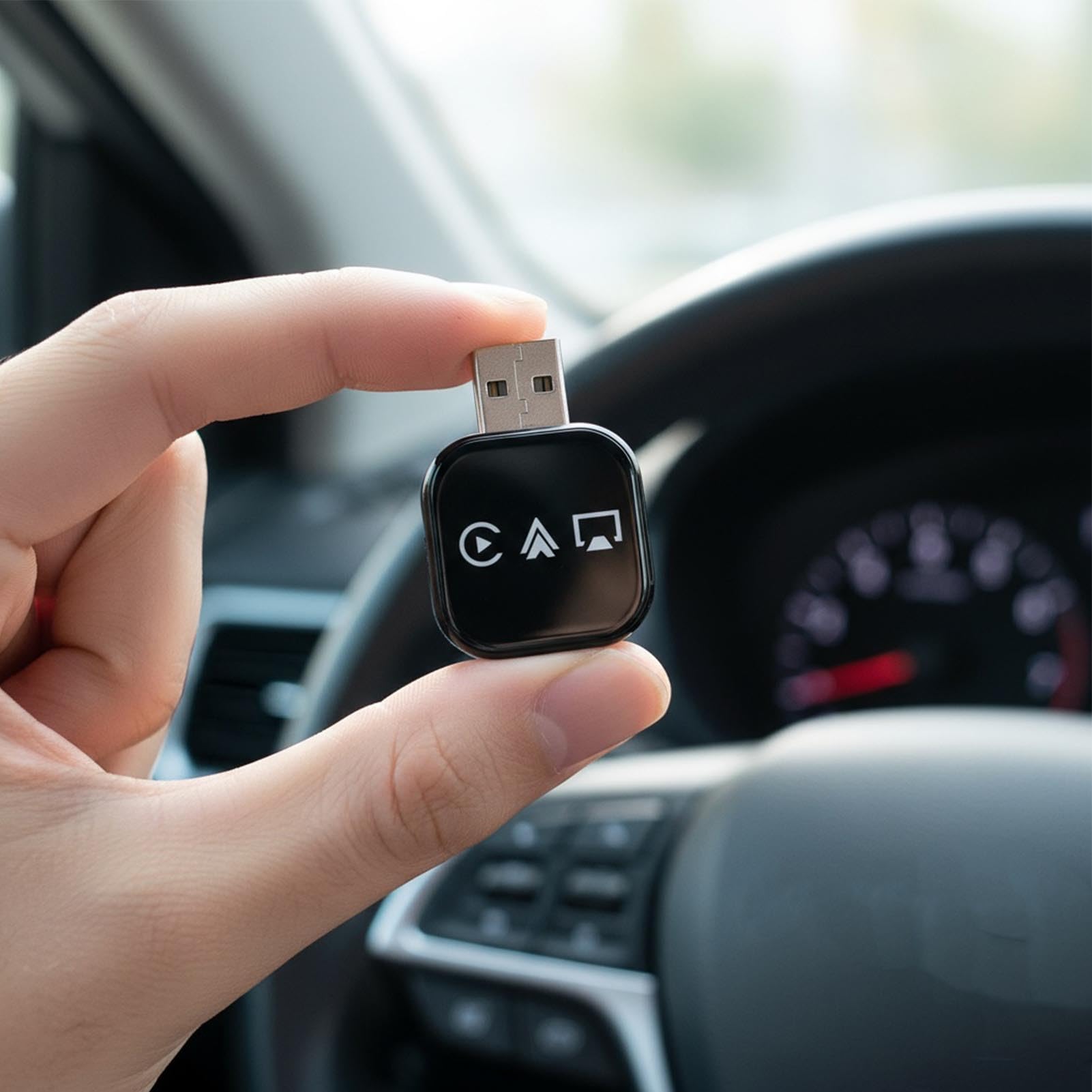 Adapter Wideo Do Samochodu Podłącz i Uruchom Konwerter | Adapter Do Odbicia Ekranu Samochodowego Do Dojazdów Długich Podróży Jazdy Miejskiej Nawigacji Streamingu Muzyki