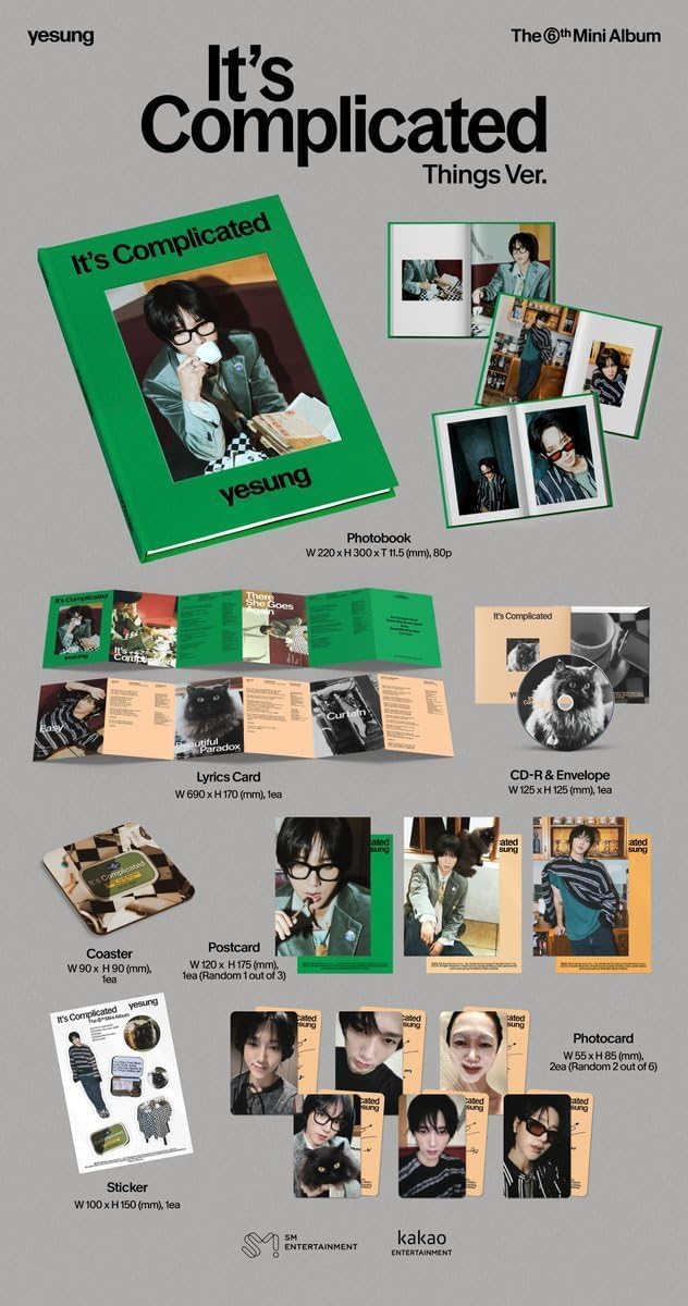 It's Complicate イェソン　アルバム　トレカ SUPER JUNIOR YESUNG It's Complicated 6th Mini Album with Tracking