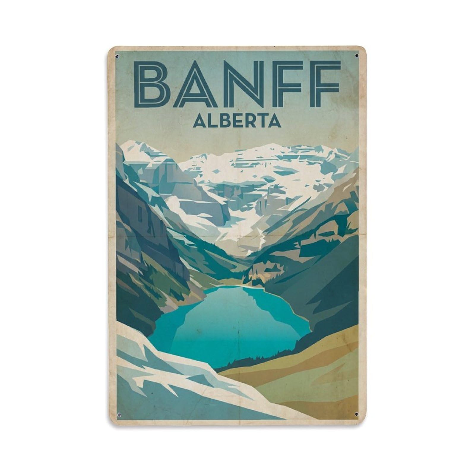 Xanthor Style Retro Travel Canada Banff Metal Tin Sign