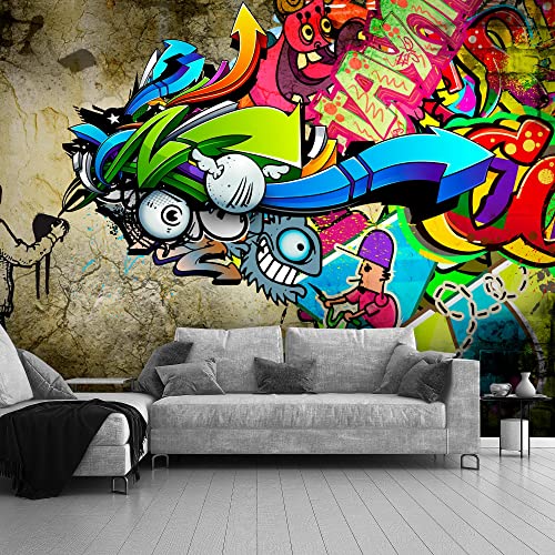 Runa Art Photo Wallpaper Graffiti Street Art 352 x 250 cm Non-Woven Wall Art XXL Moderne Living Room Bedroom Colorful 9066011a - Image 4