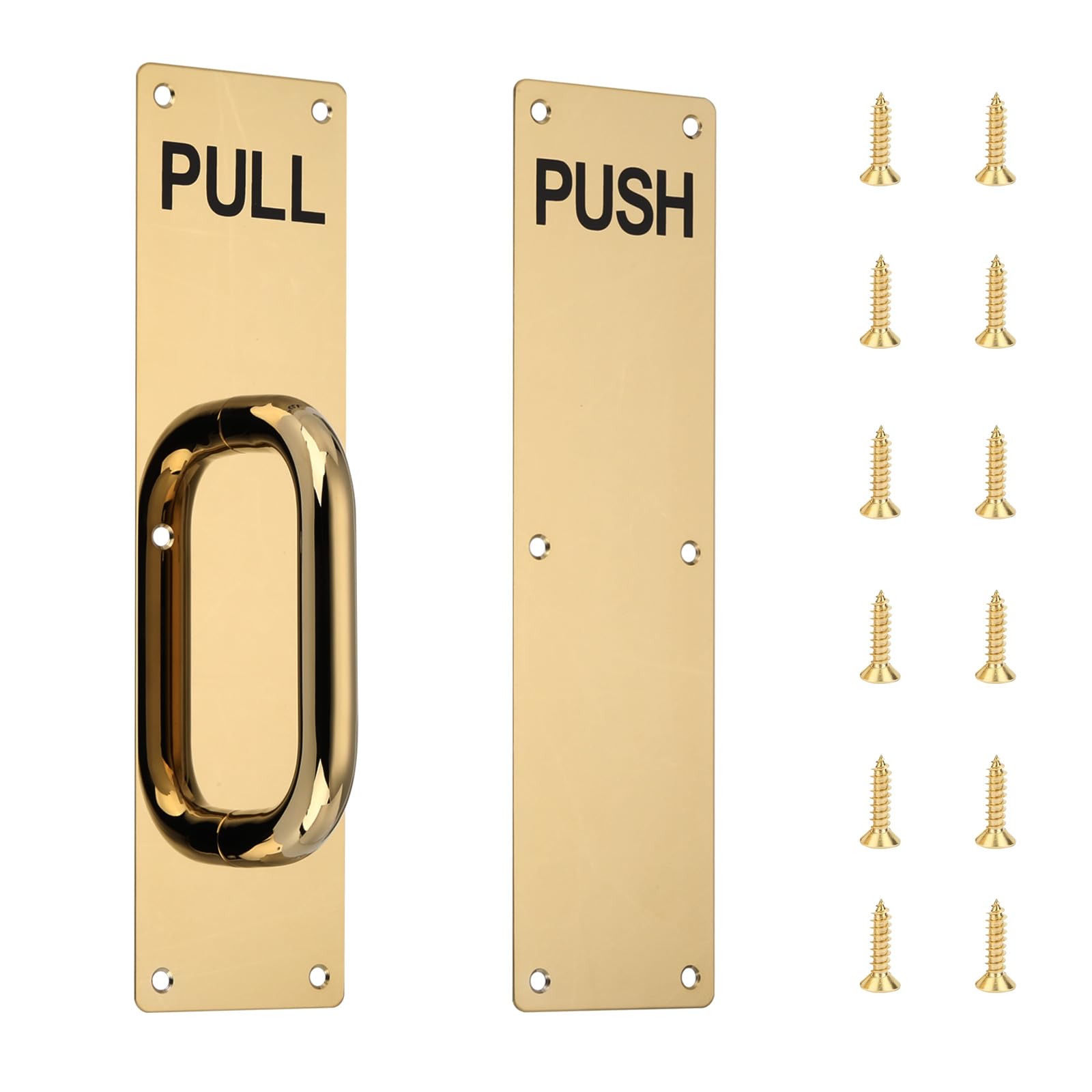 GINZER Push Pull Door Handle Set, Commercial Heavy Duty Sliding Door Handles