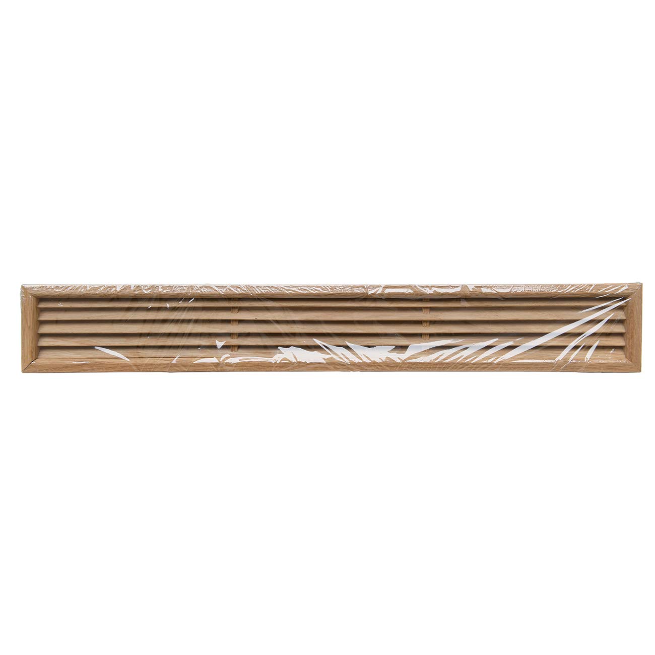 La Ventilazione LGZS80550Q Rejilla de ventilación rectangular de madera de roble, empotrable, 550 x 80 mm