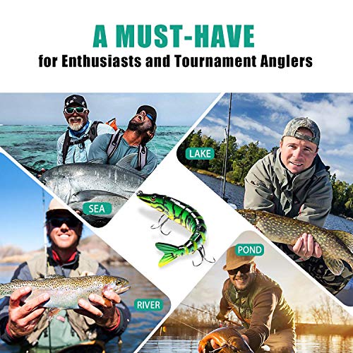 TRUSCEND visserij kunstaas voor snoek forel baars Multi Jointed Swimbaits langzaam zinken Bionic zwemmen kunstaas Bass zoetwater zoutwater visserij kunstaas Kit levensechte visserijgiften voor mannen - Image 7
