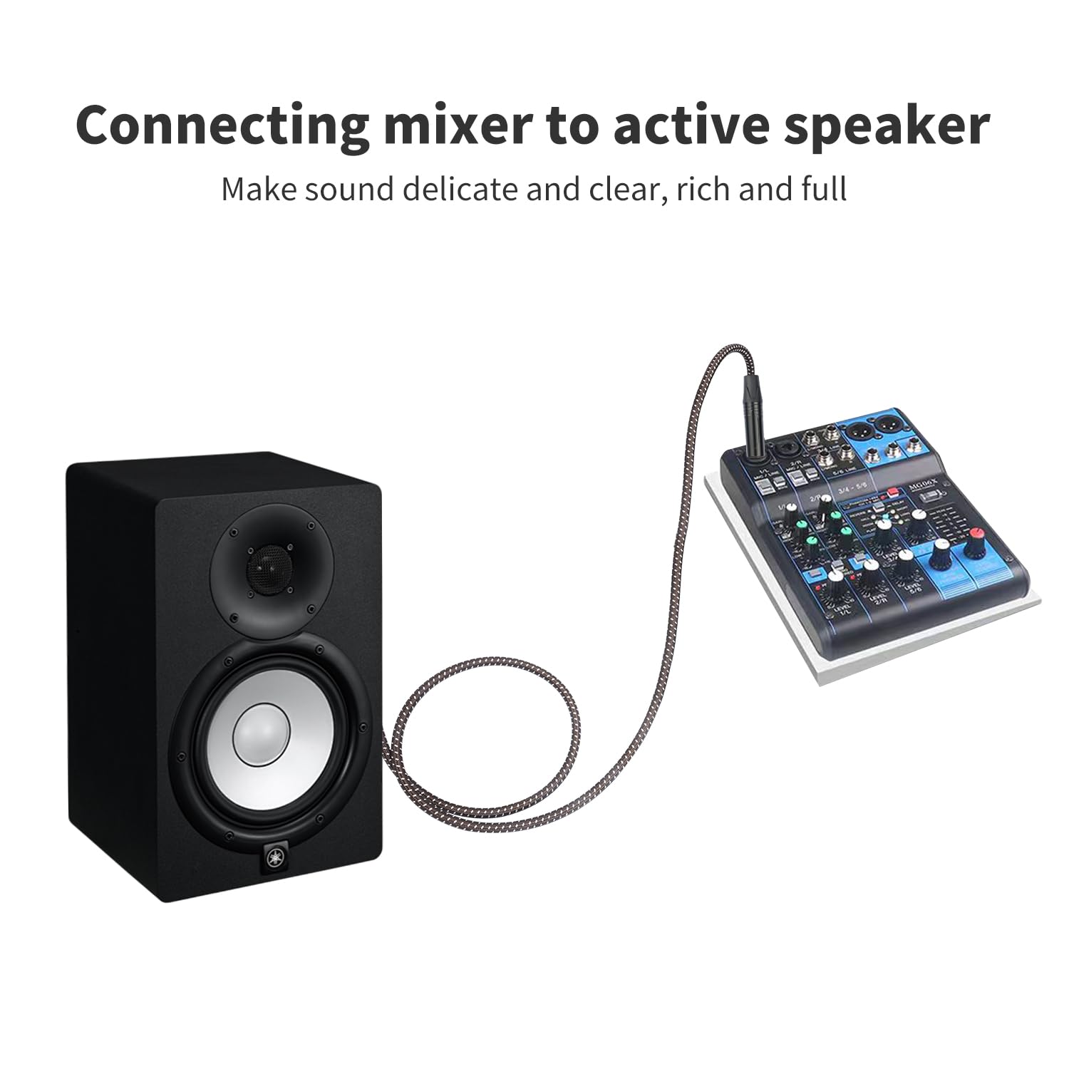 2Pack 1/4" to XLR Cable,Heavy Duty Nylon Braided,Gold Plated Plug,Balanced 1/4" TRS (Quarter Inch 6.35mm) to 3pin XLR Male Patch Cable, Microphone Cable-3.3ft