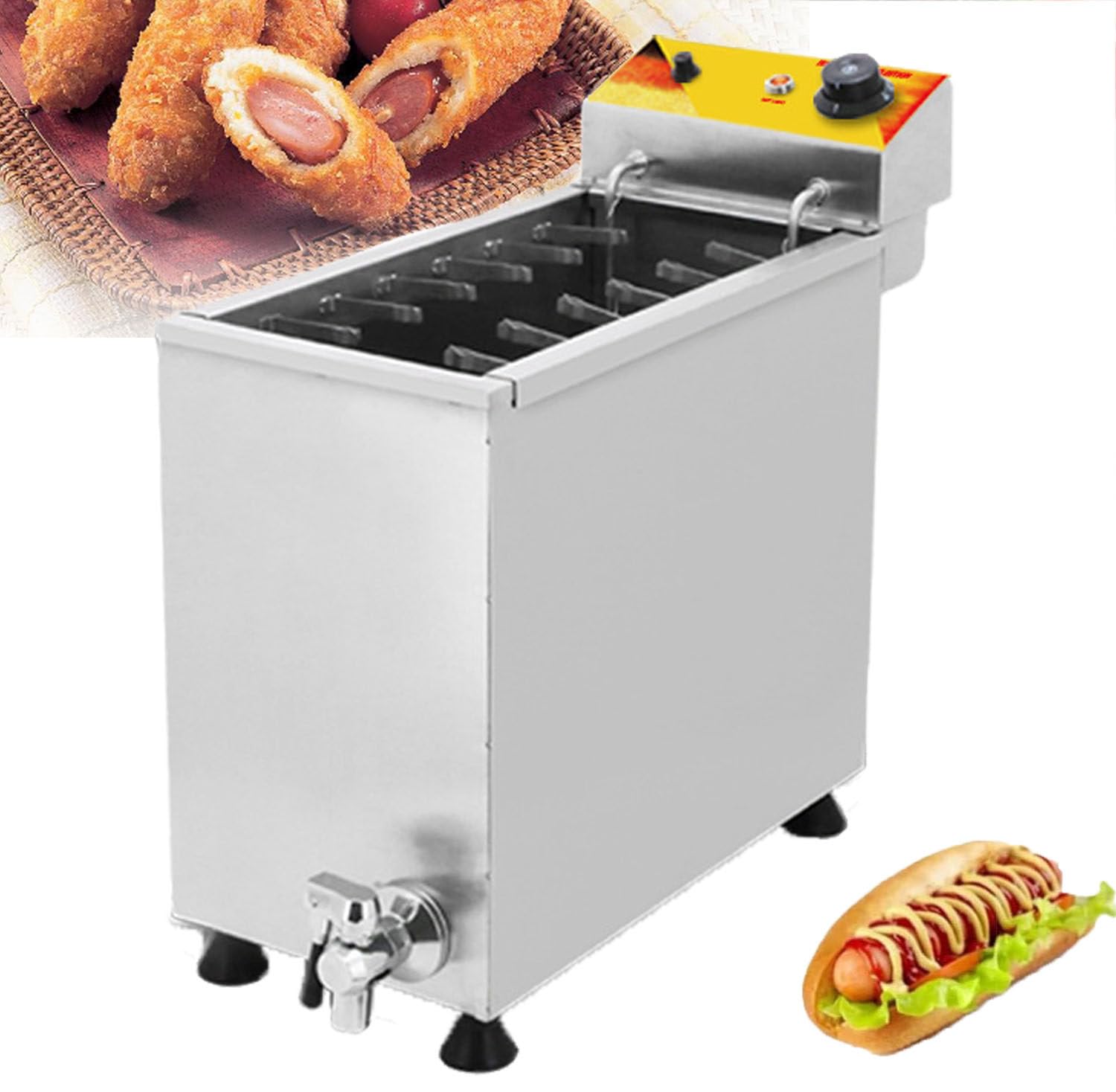 25L Commercial Electric Fryer, Cheese Hot Dogs Sticks frying machine