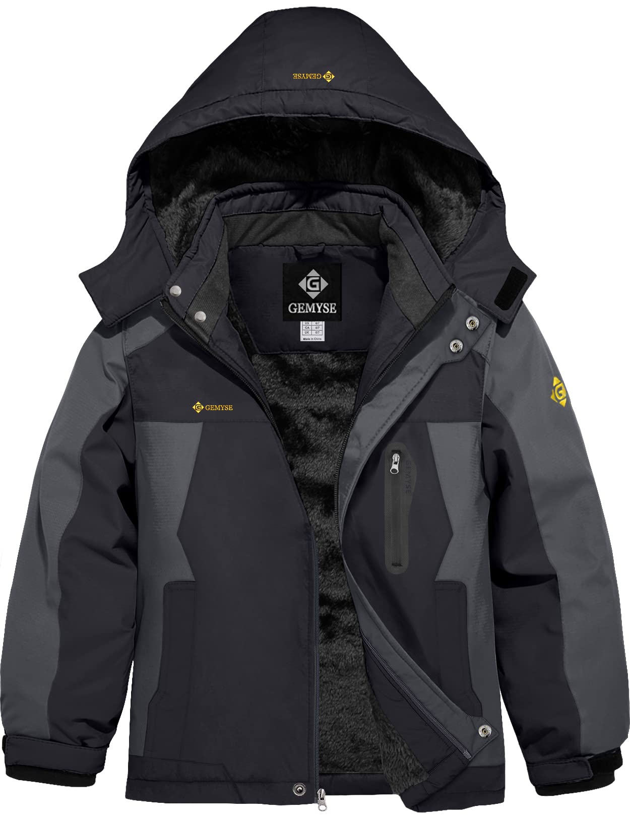 GEMYSE Boy's Waterproof Ski Snow Jacket