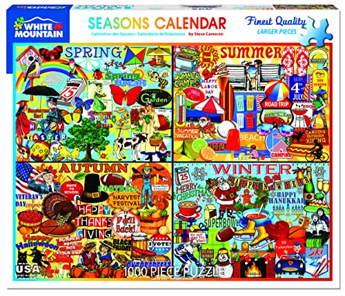 White Mountain Puzzles 1000 Piece Seasons Calendar Puzzle