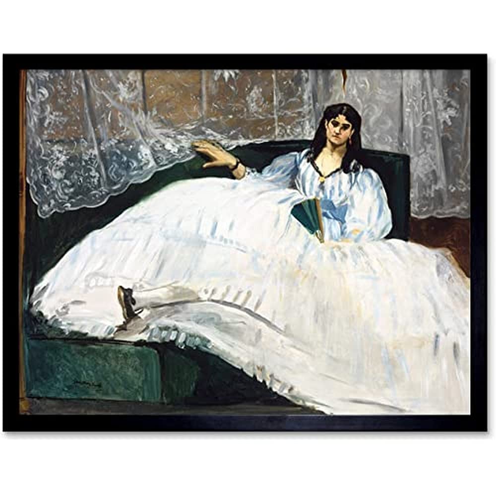 Edouard Manet Woman With A Fan Unframed Wall Art Print Poster Home Decor Premium