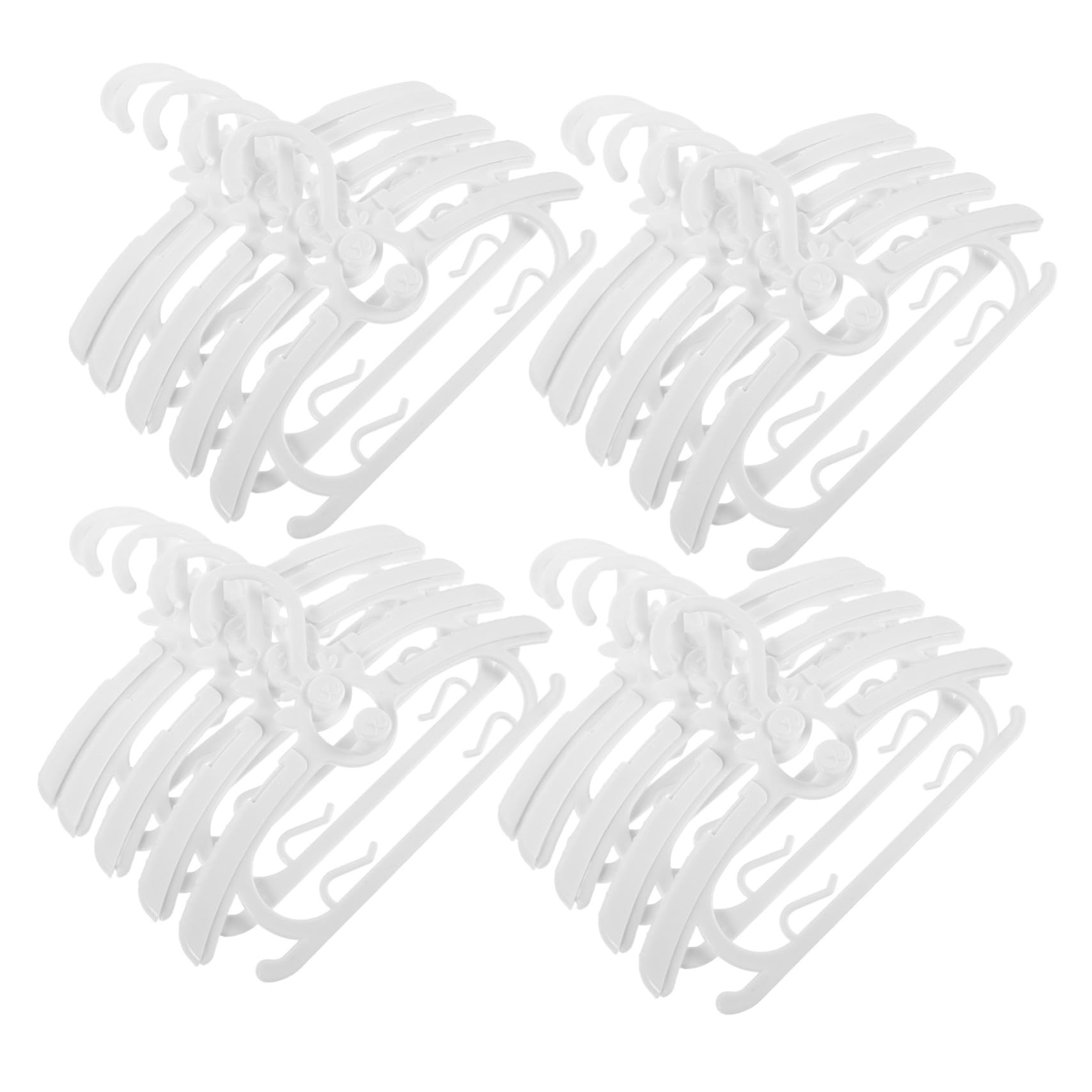 OUNONA 30piezas Perchas para Ropa Infantil Extensible Antideslizante de Plástico Perchas para Bebés para Pantalones Camisas y Guardería Organizador de Armario Que Ahorra Espacio