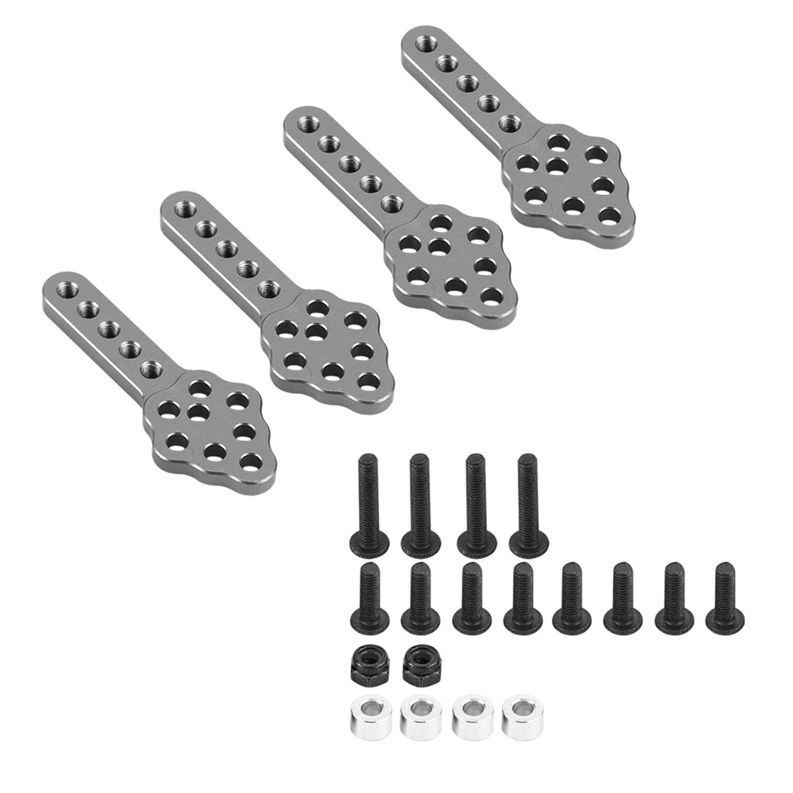 RC Car Shock Absorber Mount, 4pcs / Set 51mm / 2in Metal RC Car Shock Absorber Damper Mount Plate Adjustable Height RC Model Part Replacement for 1/10 RC Crawler Repair ()
