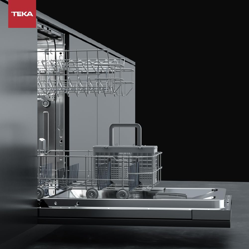 TEKA Einbau-Geschirrspüler, vollintegrierte Spülmaschine, 7 Spülprogramme, LED-Anzeige, Besteckkorb, 10 Maßgedecke – 45 cm
