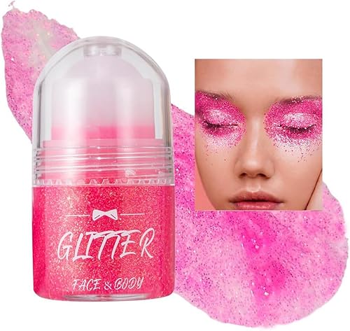 GL-Turelifes Body Glitter Gel, Roll-on Face Glitter for Mermaid Makeup Festival Rave Accessories, Holographic Hair Glitter Gel,Body Shimmer Halloween Makeup for Rave Party (#06 Barbie Pink) GL-Turelifes Body Glitter Gel, Roll-on Face Glitter for Mermaid Makeup Festival Rave Accessories, Holographic Hair Glitter Gel,Body Shimmer Halloween Makeup for Rave Party (#06 Barbie Pink)