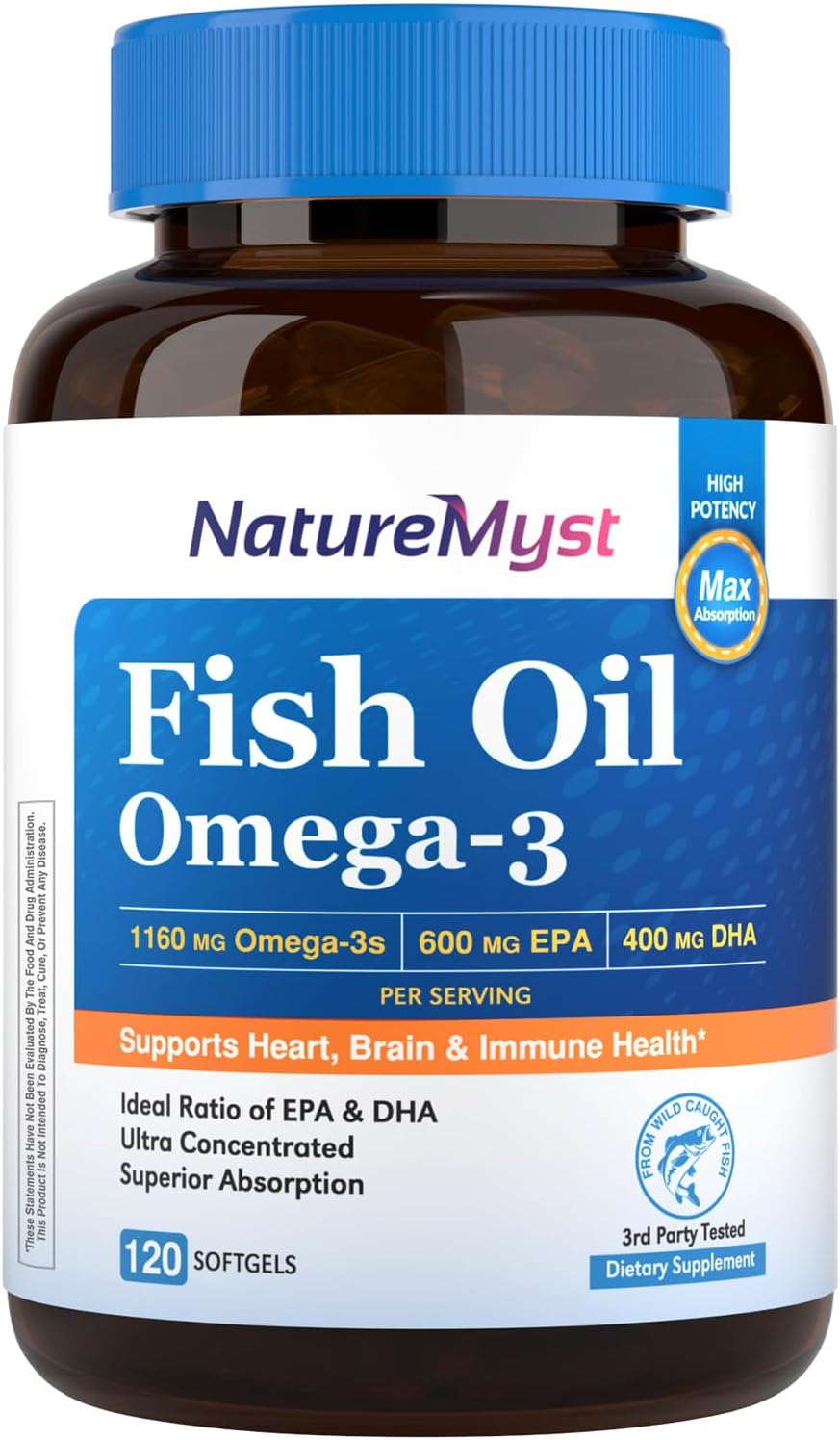 Omega-3 Fish Oil 2000mg,...