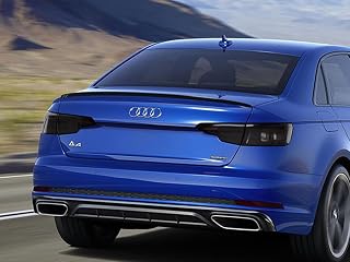 Rvinyl Tail Light Pre Cut Film Tint Cover Kit in Blackout Smoke Compatible with Audi A4 2017-2019 Sedan - Adhesive Backs
