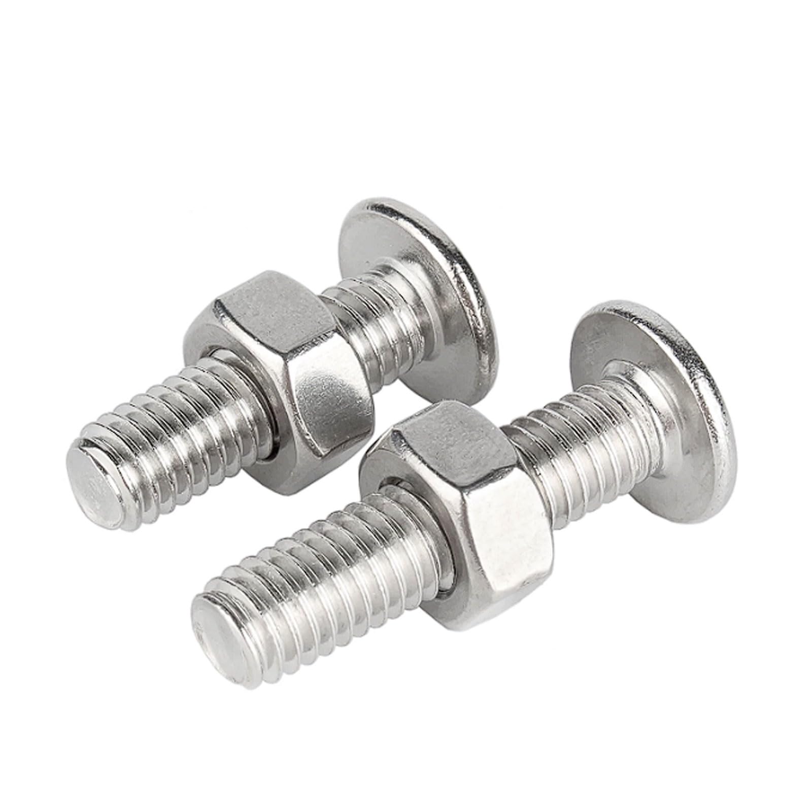 Kit de tuercas y tornillos de cabeza plana delgada cruzada M6 de acero inoxidable, pernos extra grandes de 12 mm de diámetro