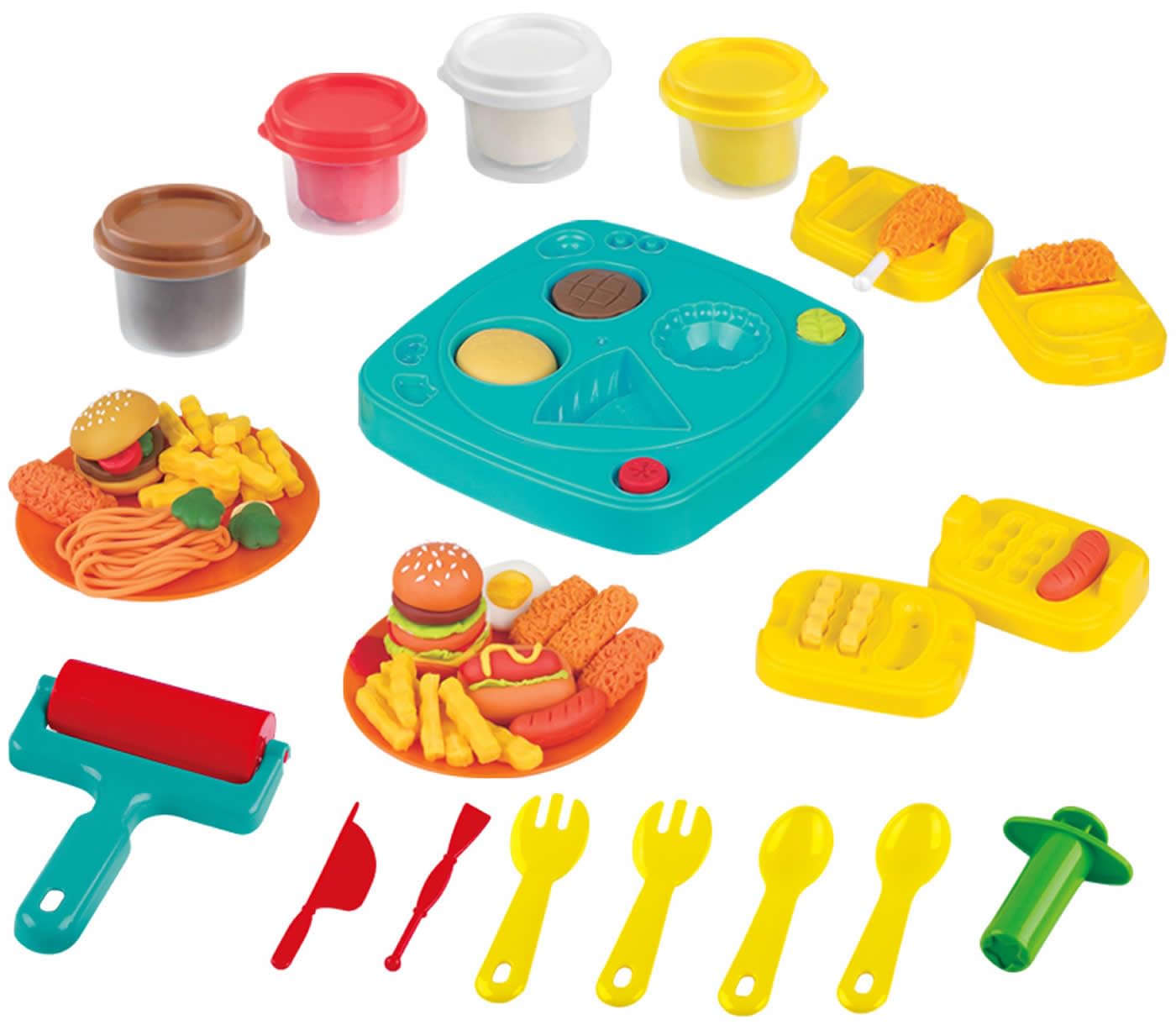 PLAY Dough Diner CAFÉ (4 X 2 OZ Dough Included)