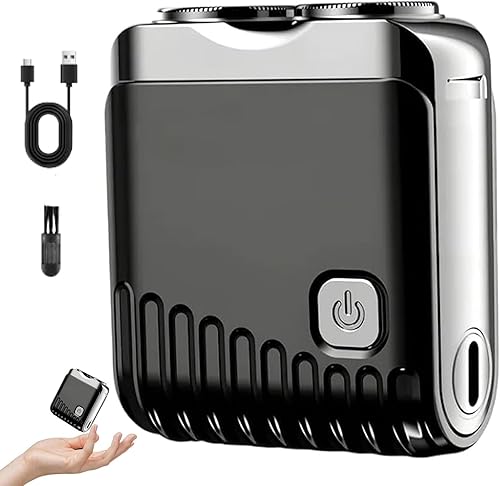Miniatura 1 de Afeitadoras eléctricas para hombres, nuevo modelo 2025, afeitadora de bolsillo USB, mini afeitadora de doble cabeza, mini afeitadora eléctrica