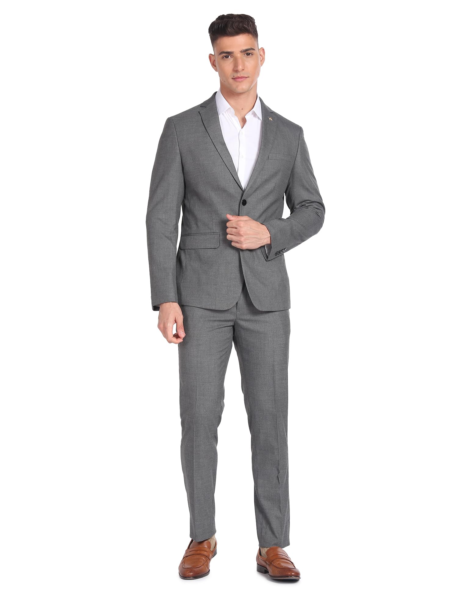 Men's Polyester Single Breasted Business Suit Pants Set