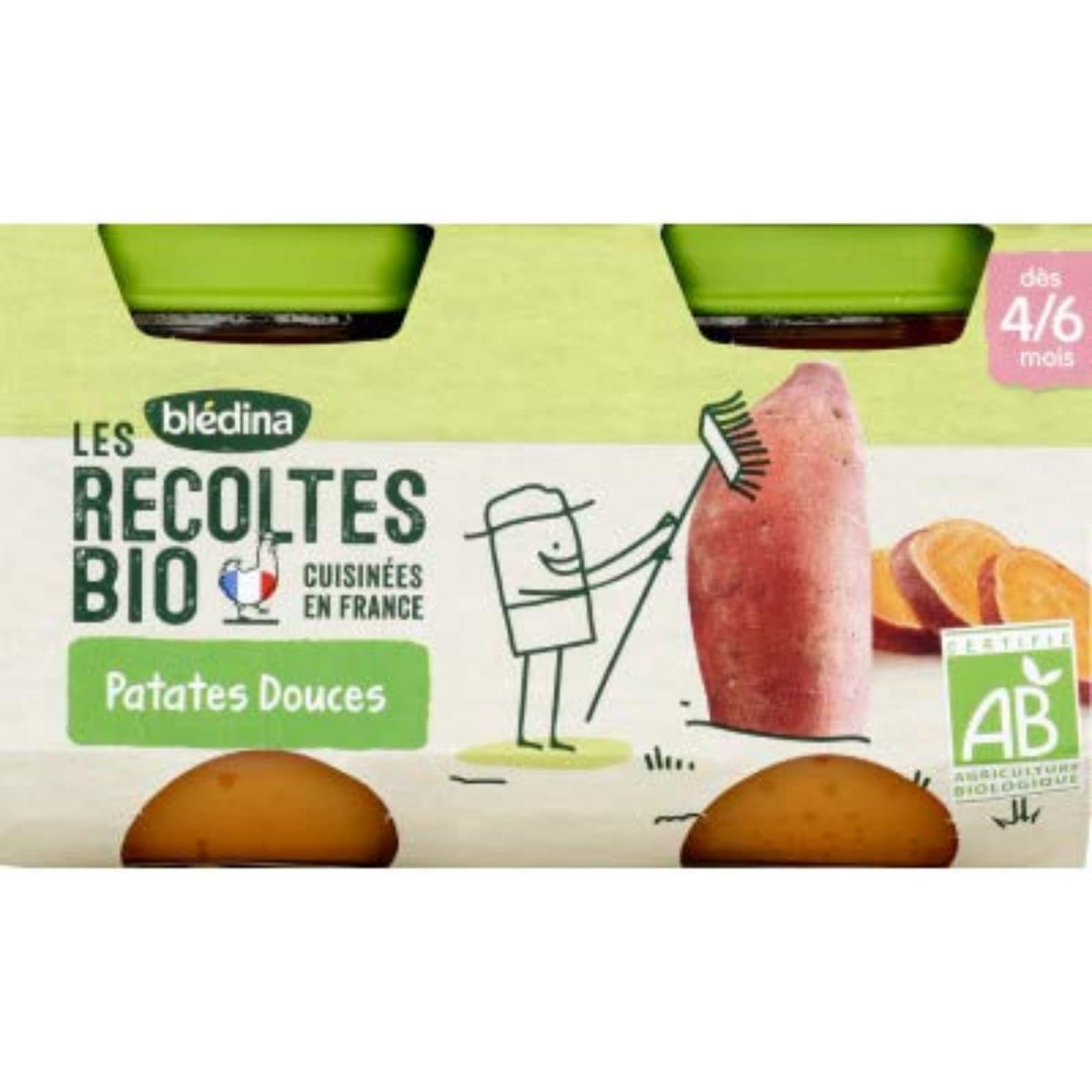 Blédina Récoltes Bio Patates Douces 2 x 130g