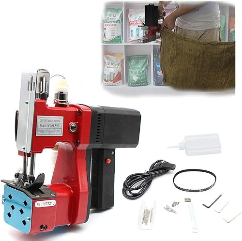 LiFuJunDong Máquina de coser industrial Máquina de coser portátil 9.8x9.8 in para ropa química Textiles para el hogar