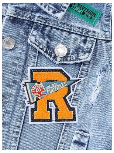 Verdusa Boy's Denim Jacket Graphic Embroidered Long Sleeve Button Down Jean Jacket Outerwear4