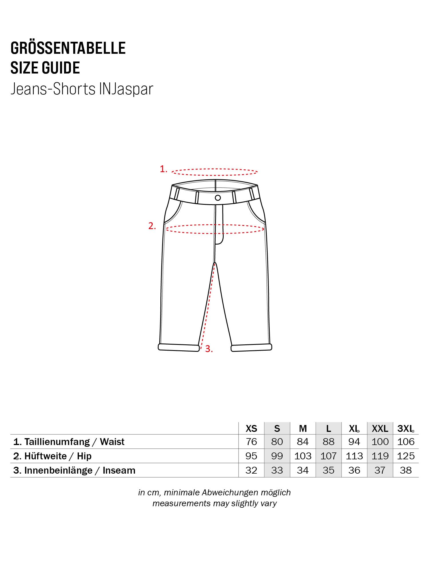 Indicode Herren Jaspar 3/4 Jeans Shorts im Used Look aus 98% Baumwolle