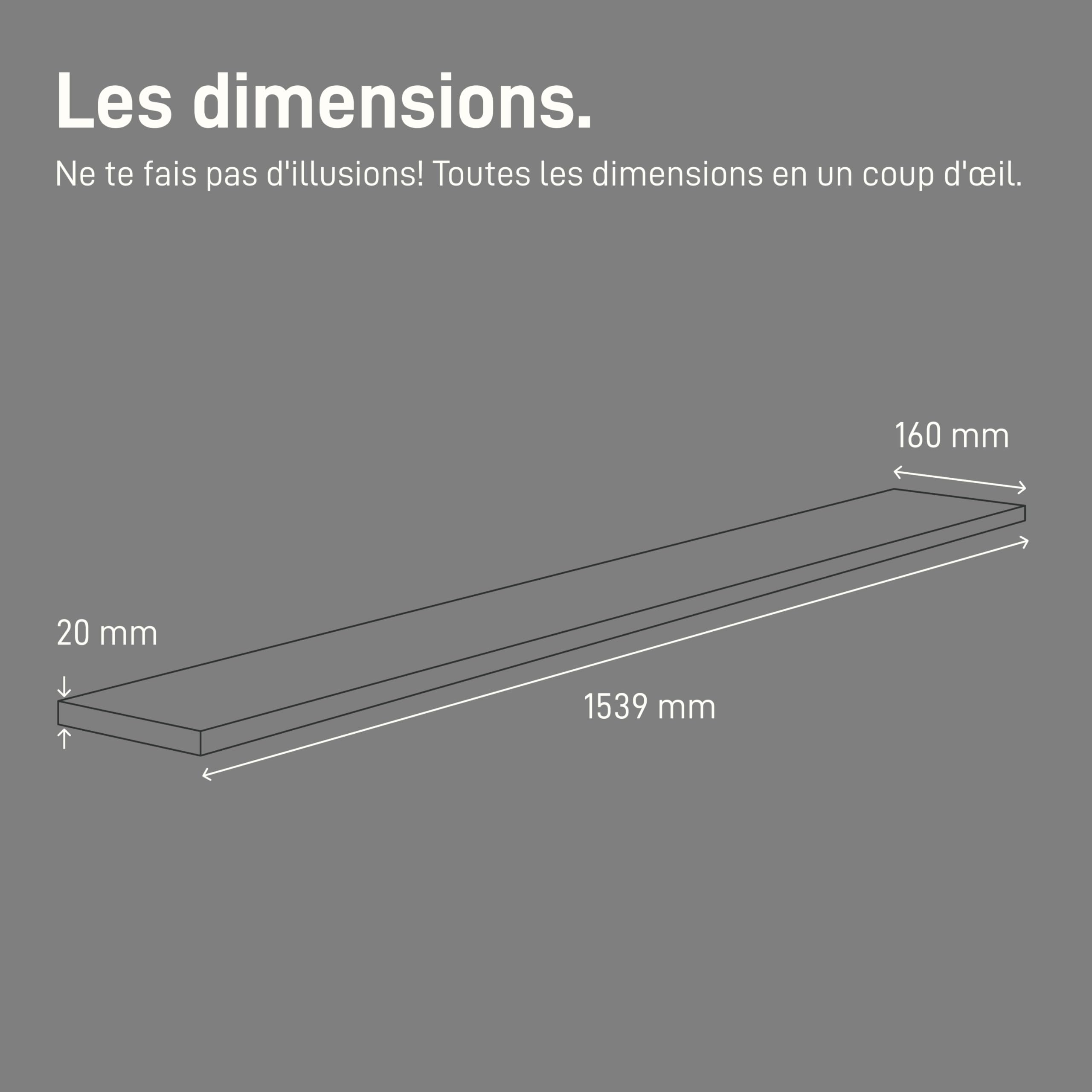 Natural Goods Berlin 1 Plaque en Bois de chêne Trones – I K E A Upcycling DIY – 2 cm d'épaisseur Trones avec Fonction antidérapante – Planche en Bois de chêne Massif – Plaque en Bois Massif – Plaque