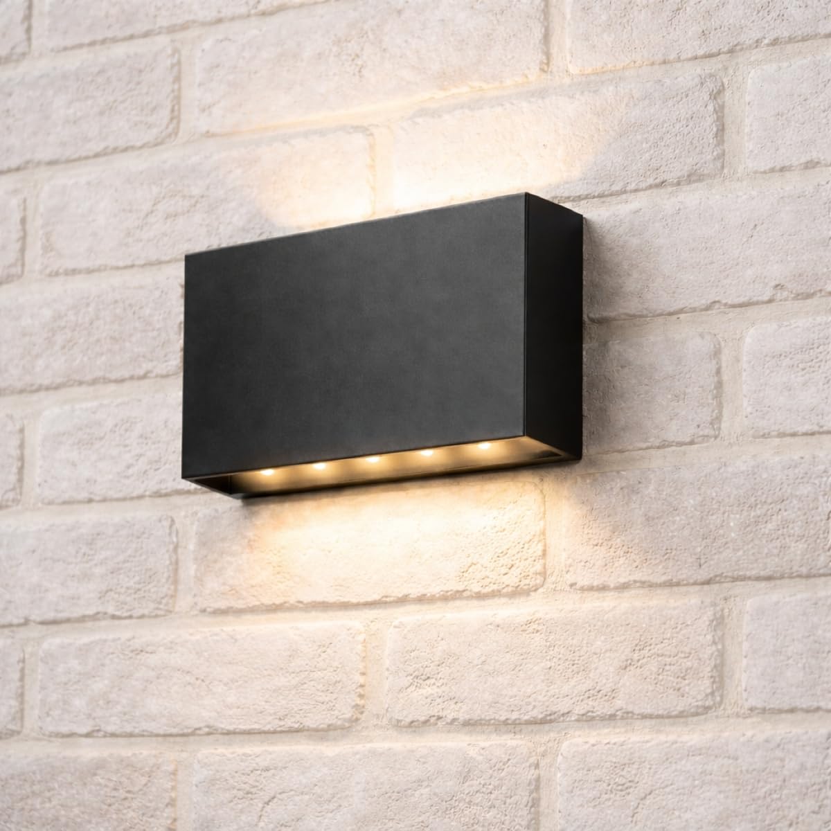 CGC Lighting Cgc Donna Black Slim Led Outdoor Wall Light Up And Down 4000K Natural White Ip65 from B&Q