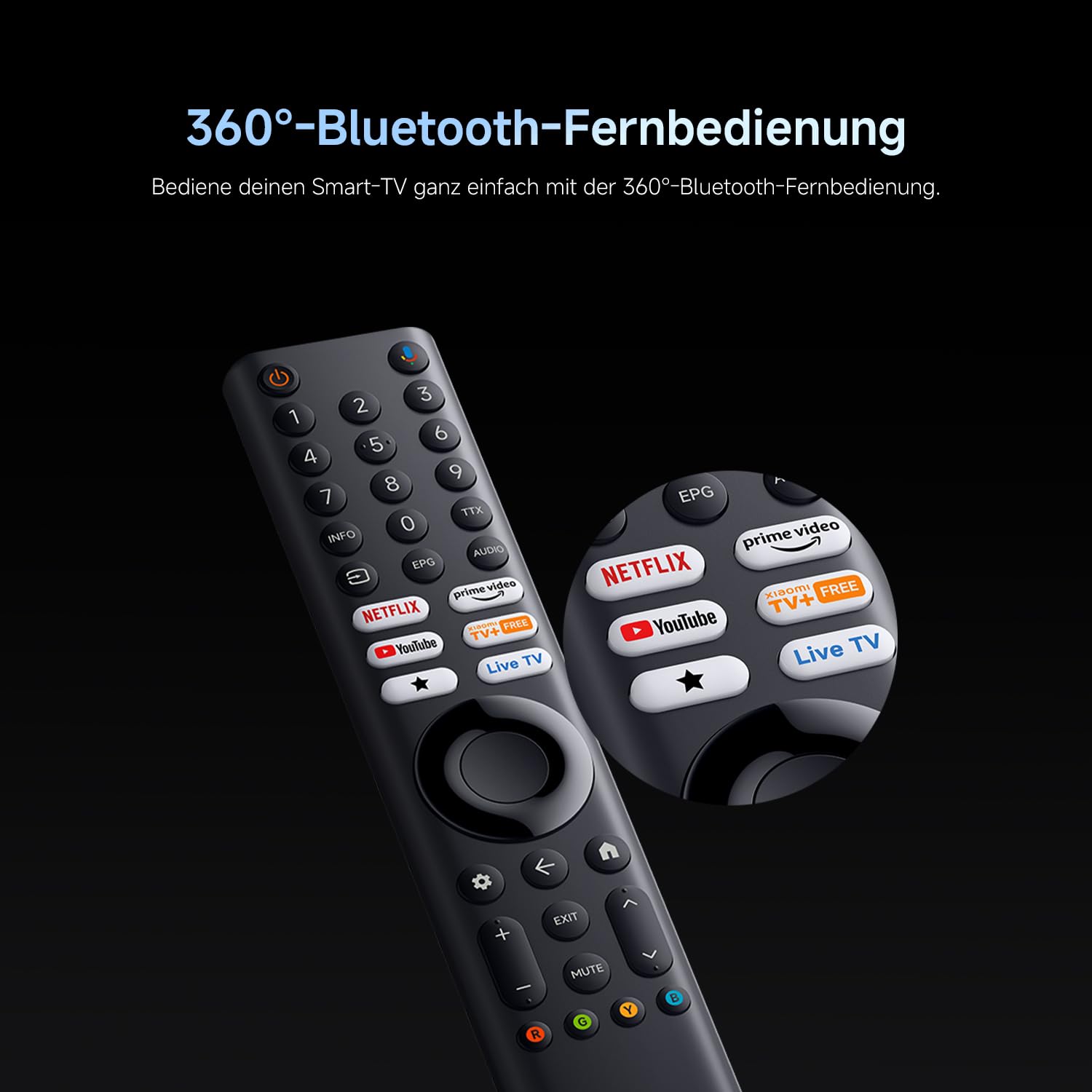 XIAOMI TV S Mini LED 65"(165 cm), QLED Mini LED Fernseher, 4K UHD, Smart TV mit Google TV, HDR10+, Triple Tuner, DVB T2, 60Hz mit 120Hz Game Boost Mode, MEMC, Dolby Audio, Airplay 3, Google Assistant
