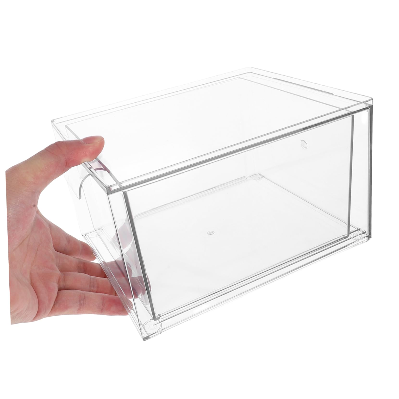 Caja De Almacenamiento De Cosméticos Transparente Con Organizador De Maquillaje Para Baño y Tocador Para Paletas y Productos De
