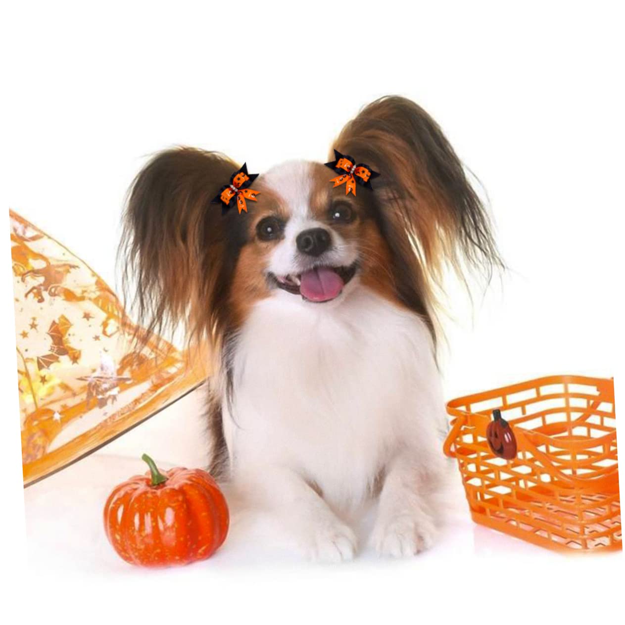 Garneck 10pcs Halloween Dog Headwear Pet Hair Flowers for Dogs for Festivals Special Occasions Easy DIY Accessories to Enhance