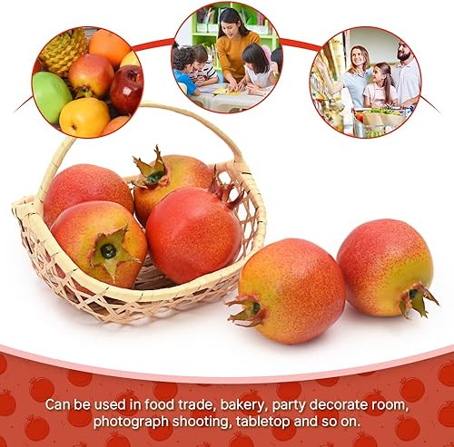 Miniatura 5 de Granadas artificiales, 6 piezas de granadas de simulación, frutas falsas para el hogar, cocina, decoración de mesa, accesorios de fotografía
