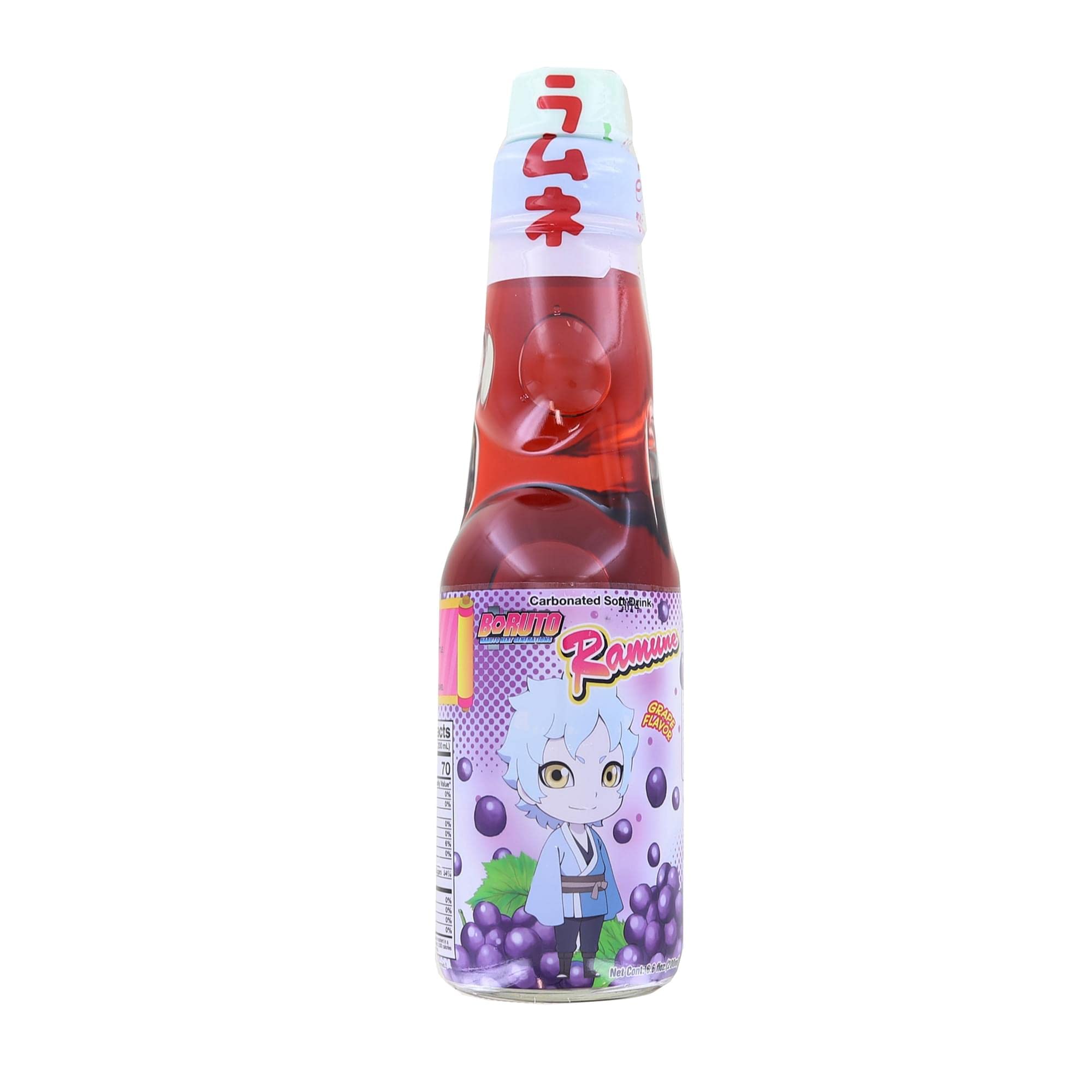 BorutoGrape Ramune Soda 6 Pack, 12 oz Bottles
