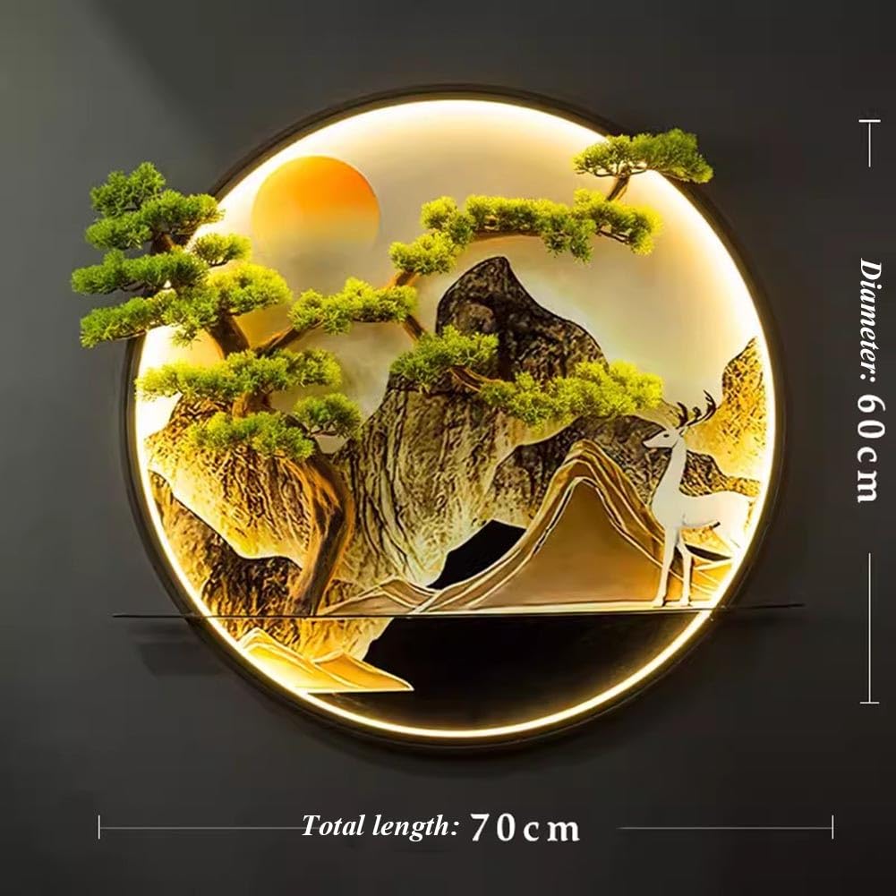 LED 3D Wall Art Decor - Zon & Maan Muurschildering met