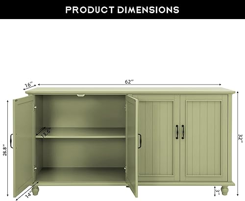 Miniatura 10 de Scurrty Gabinete de buffet con almacenamiento gabinete de barra de café de 65 pulgadas gabinete de almacenamiento de bufé de cocina gabinete de