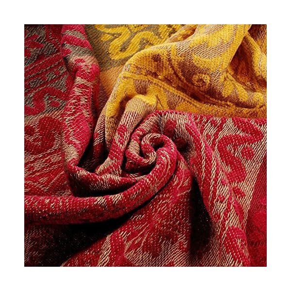 amorus Chenille Jacquard Tassels Throw Blanket Sofa Chair Cover Tablecloth - Colorful Tribal Pattern - Image 8