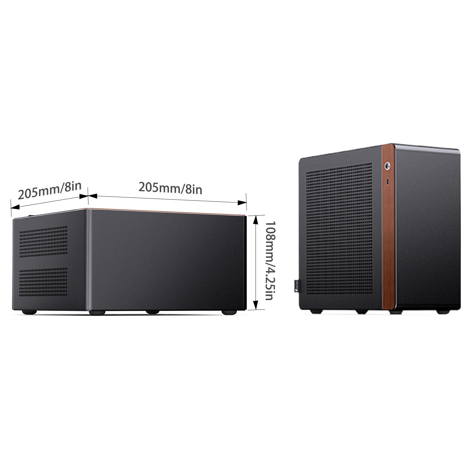 Amazon.co.jp: JONSBO NV10 ブラック MINI ITX PCケース、アルミニウム