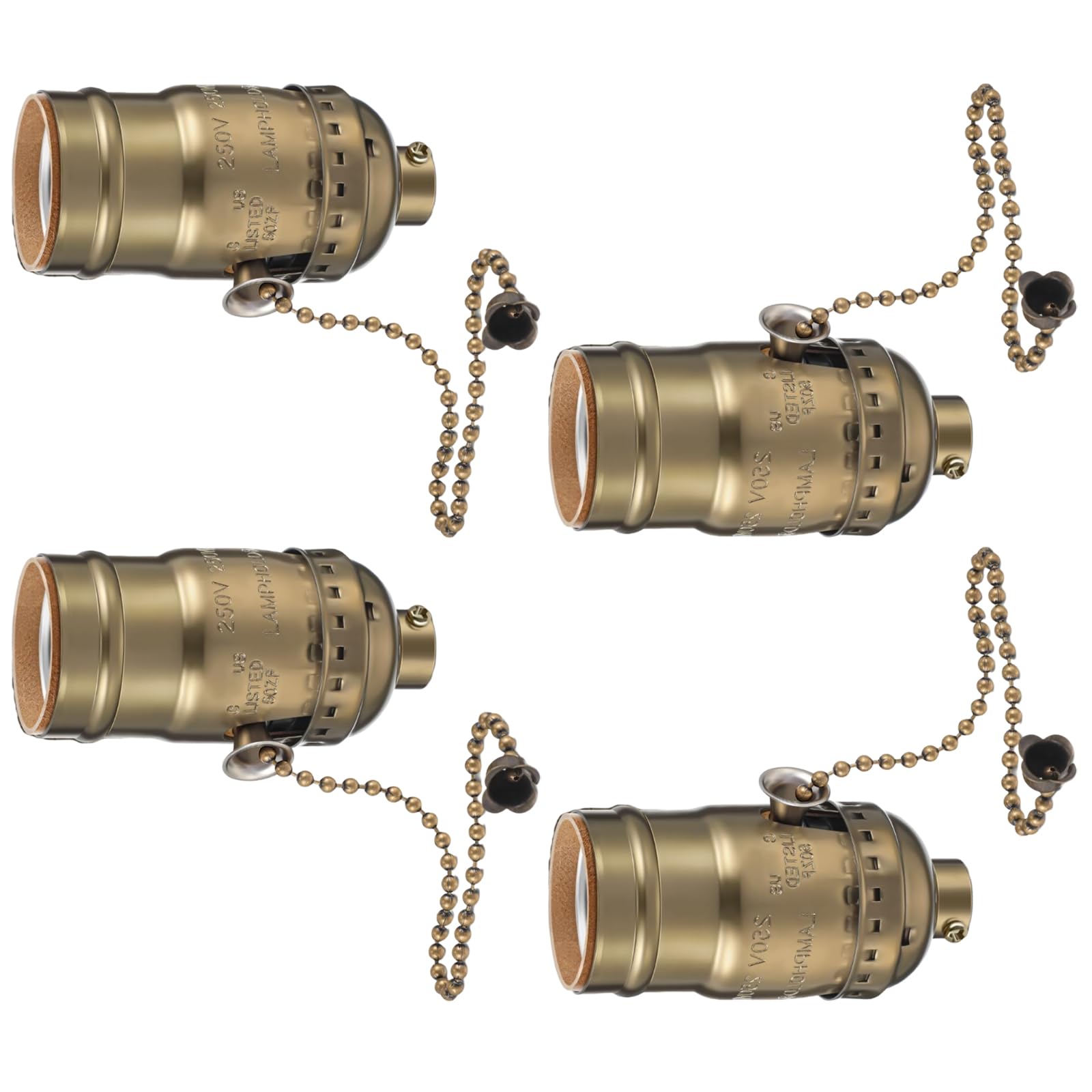 Kalttoy 4Pieces Screw Base Socket Aluminum Light Holder for LED Bulbs & Fixtures Light Socket