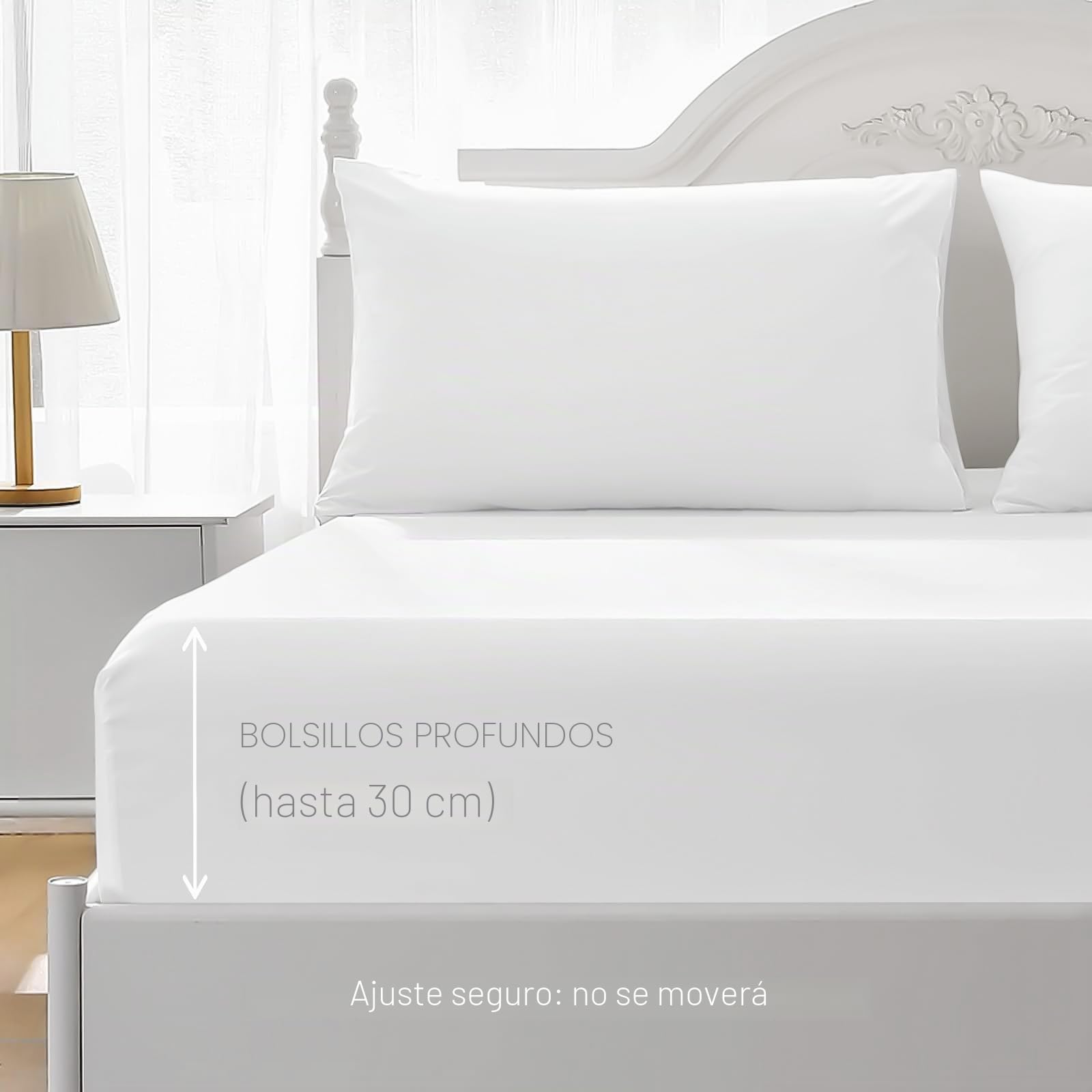 Sabanas 180 x 200 - Juego Sábanas 160x200 4 Piezas Algodón con Bajera 160/180x190 Ajustable, Encimera Cama 160/180 y 2 Fundas de Almohada 50x80cm