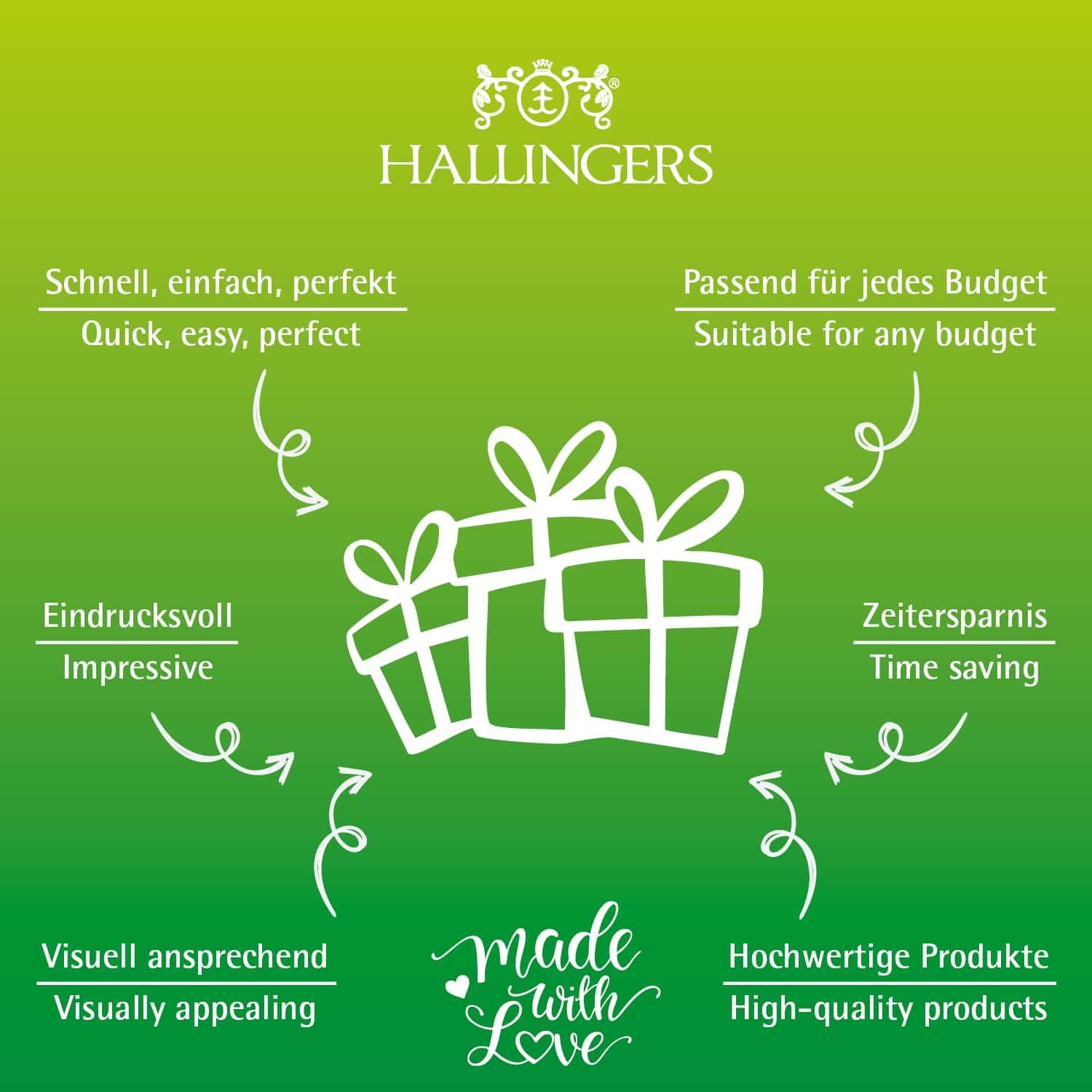 Hallingers Genuss Manufaktur Feinkost Oster-Geschenk-Set - XXL-Geschenkkorb "Easter Box green" großes Osternest mit 60 Pralinen-Ostereiern mit & ohne Alkohol, Ostern Körbchen für Frauen Männer