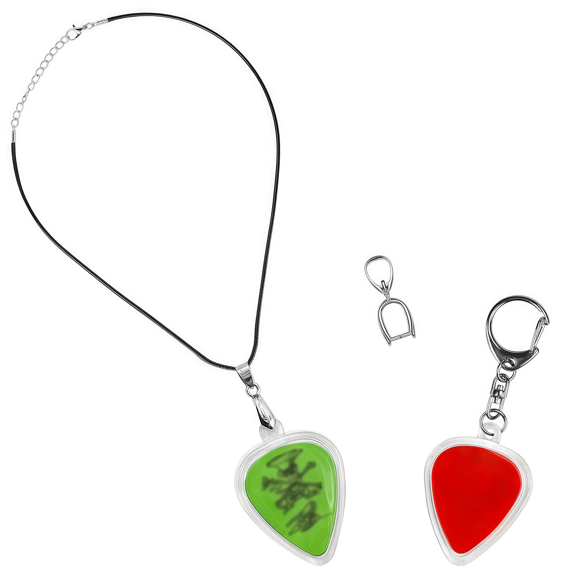 Collana Porta-plettro A Forma Di Plettro – Acrilico Trasparente, Per Chitarristi, Con Ciondolo Grande - 3