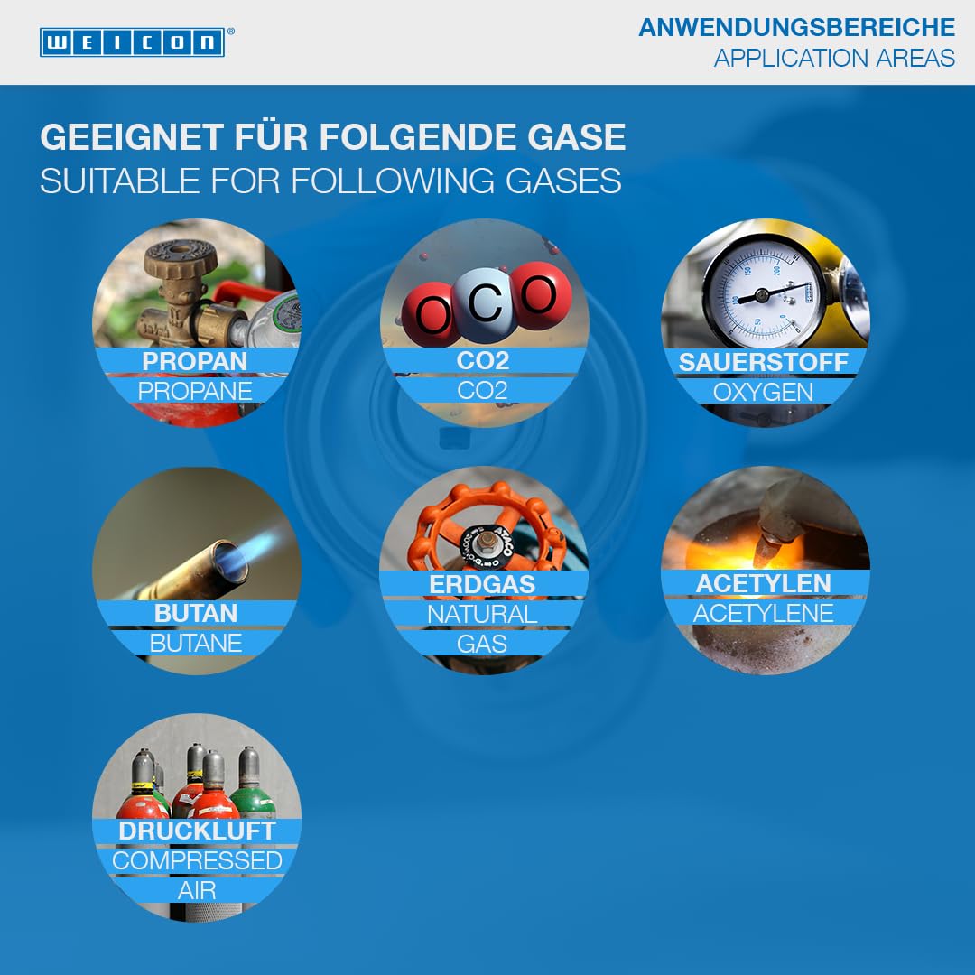 WEICON Spray Détecte-Fuites / 400 ml / détection facile et rapide des fuites dans les conduites de gaz / conduites sous pression / moussant / ininflammable / anticorrosif