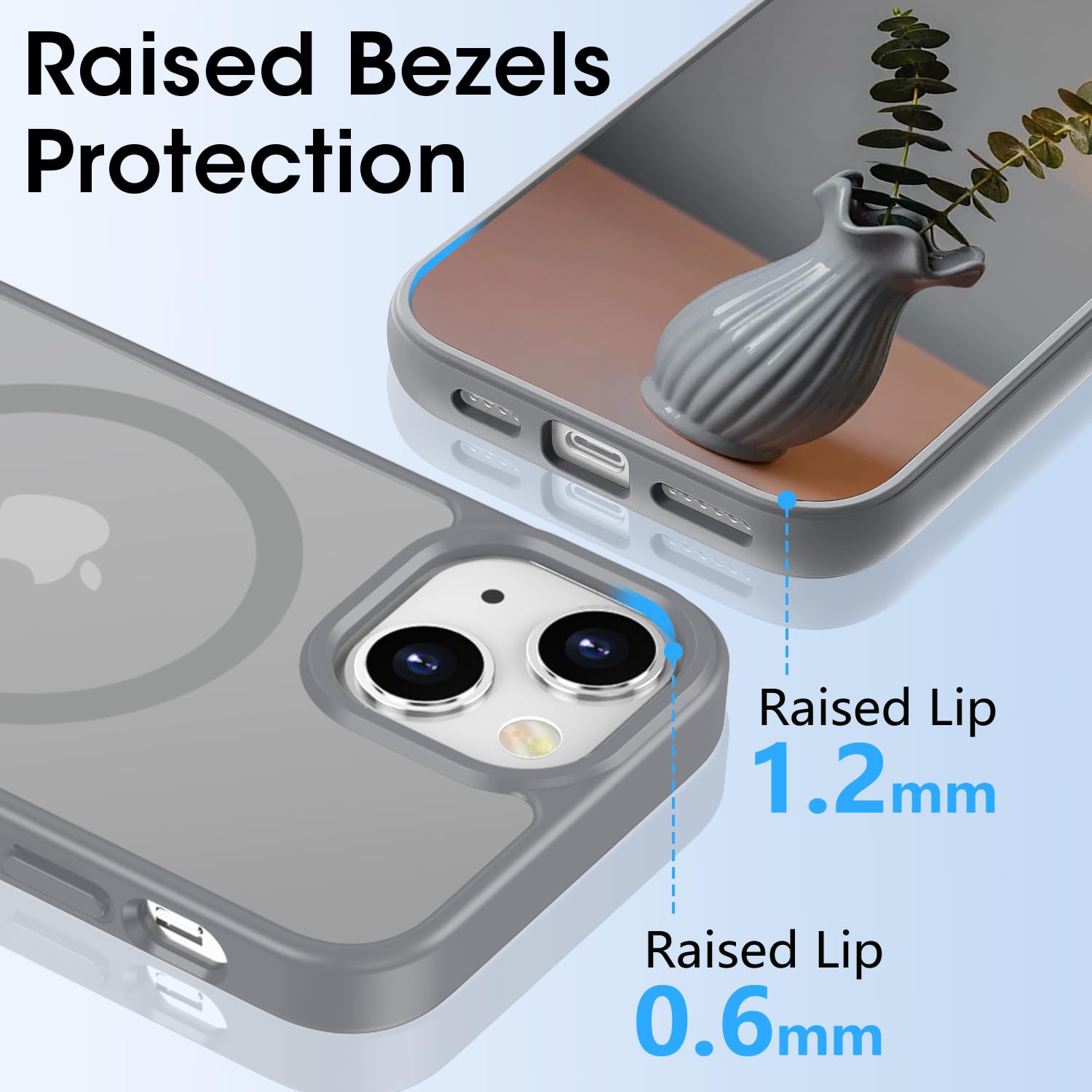 HGH Custodia magnetica per iPhone 15 da 6,1 pollici, compatibile con