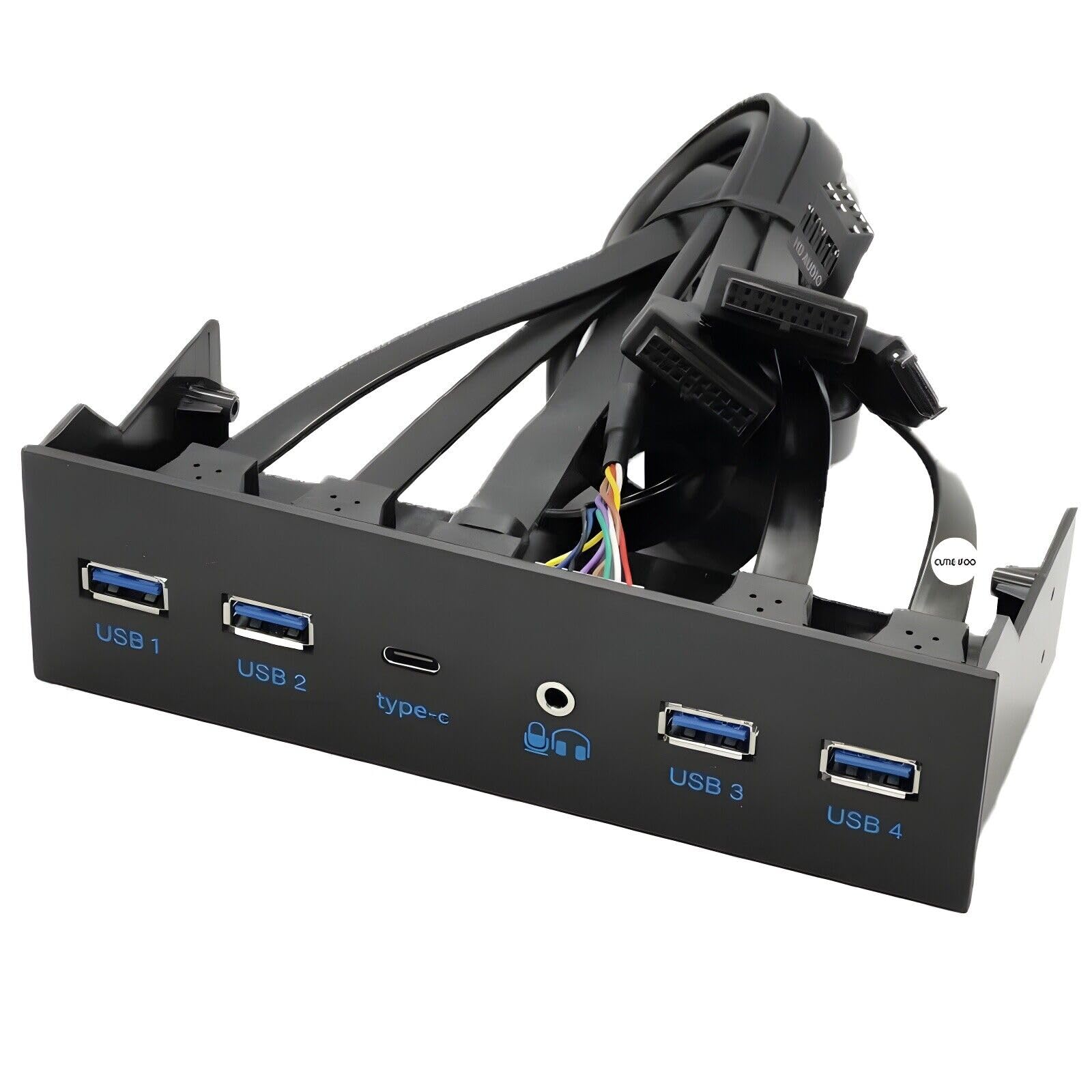foxaa 5.25" Front Panel USB Hub with Type-C & Audio Jack – 4-Port USB 3.0, Type-C, Headphone/Mic Jack – Internal Front Bay Expansion for Desktop PC-picture-34