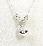 Avon Heart Charm Pendant Necklace Silvertone
